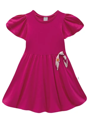 Malwee Kids - Vestido Rodado com Laço Fúcsia - MALWEE KIDS