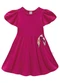 Malwee Kids - Vestido Rodado com Laço Fúcsia - variação: Fúcsia