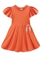 Malwee Kids - Vestido Rodado com Laço Fúcsia - variação: Laranja