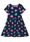 Malwee Kids - Vestido Rodado Floral Rosa Escuro - variação: Azul Marinho