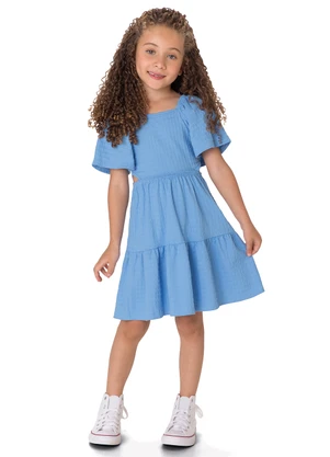 Malwee Kids - Vestido Rodado Cut Out Azul - MALWEE KIDS