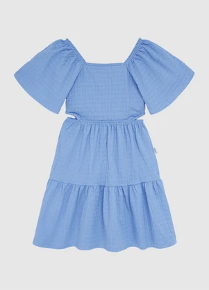 Malwee Kids - Vestido Rodado Cut Out Azul - MALWEE KIDS
