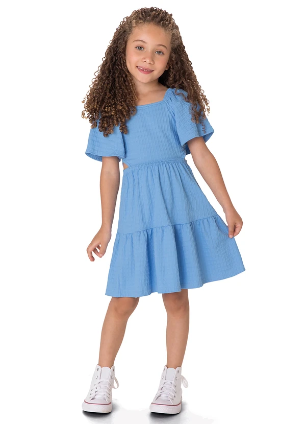 Malwee Kids - Vestido Rodado Cut Out Azul