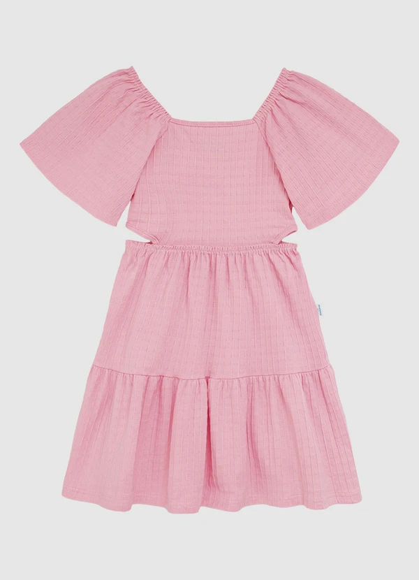 Malwee Kids - Vestido Rodado Cut Out Rosa