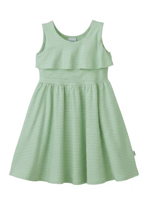 Malwee Kids - Vestido Rodado em Malha Trabalhada Verde Água - MALWEE KIDS