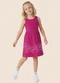 Malwee Kids - Vestido Rodado Floral Puff Verde Água - variação: Rosa Fúcsia