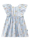 Malwee Kids - Vestido Rodado Listrado com Babados Azul - variação: Azul