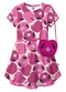 Malwee Kids - Vestido Rodado Maçãs Rosa Escuro - variação: Rosa Escuro