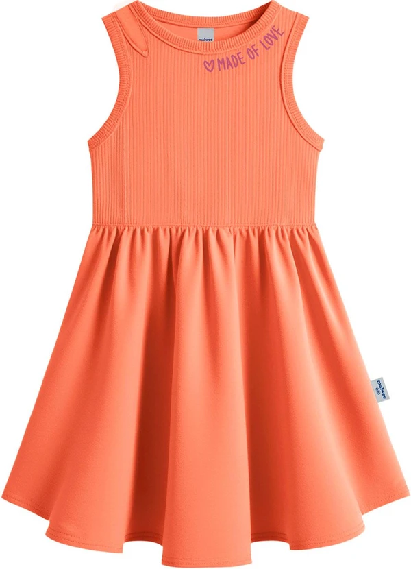 Malwee Kids - Vestido Rodado Make Of Love Laranja Pastel 2
