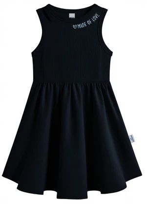 Malwee Kids - Vestido Rodado Make Of Love Preto - MALWEE KIDS