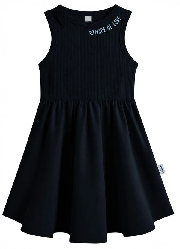 Malwee Kids - Vestido Rodado Make Of Love Preto 1
