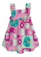 Malwee Kids - Vestido Rodado Mosaico com Babado Vermelho - variação: Rosa