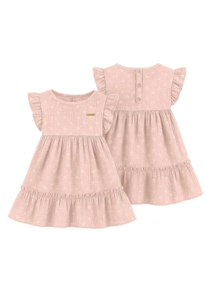 Carinhoso - Vestido Rodado Quadriculado Rosê - CARINHOSO