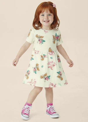 Malwee Kids - Vestido Rodado Skye Patrulha Canina® Off White - MALWEE KIDS