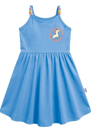 Malwee Kids - Vestido Rodado Viva Sua Própria Magia Azul - MALWEE KIDS