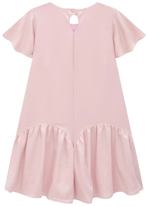 Carinhoso - Vestido Rosa Claro Curto em Lurex - CARINHOSO