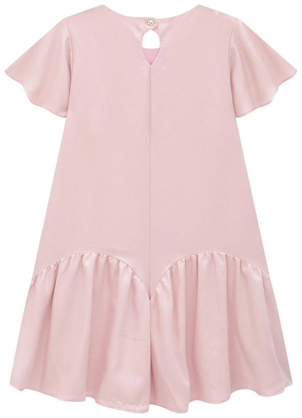 Carinhoso - Vestido Rosa Claro Curto em Lurex 2