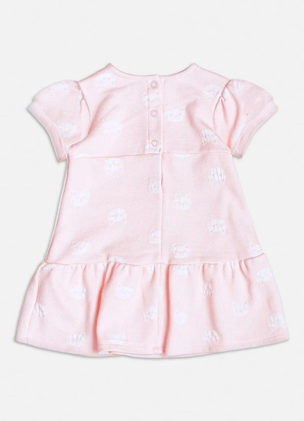 Momi - Vestido Rosa com Estampa de Urso Rosa 3