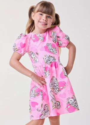 Bimbi - Vestido Rosa das Princesas Rosa - BIMBI