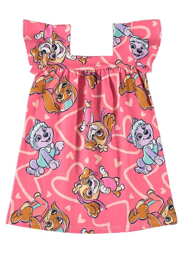 Malwee Kids - Vestido Rosa Evasê Patrulha Canina®