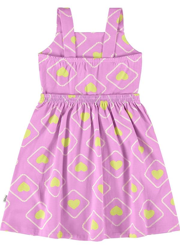Malwee Kids - Vestido Rosa Godê Corações 2