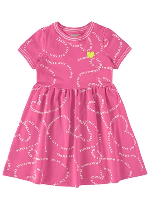 Malwee Kids - Vestido Rosa Godê Corações - MALWEE KIDS