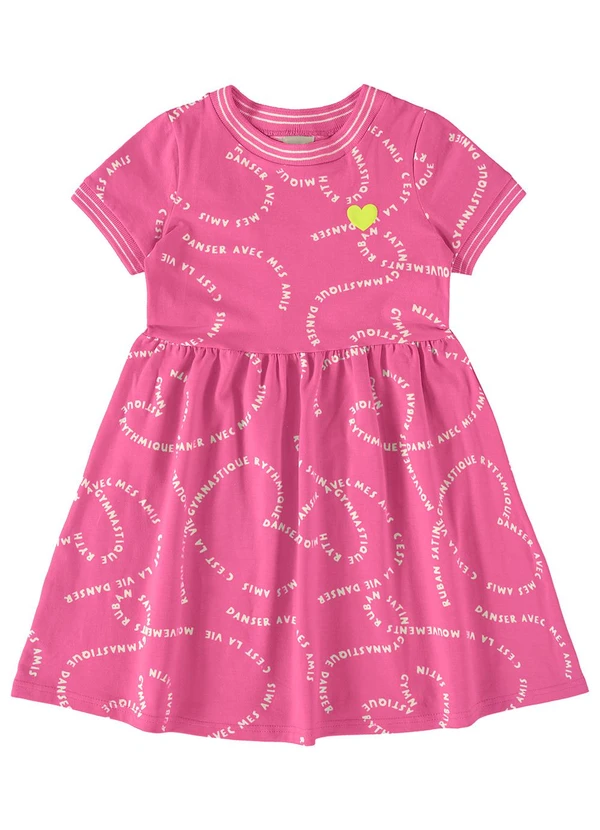 Malwee Kids - Vestido Rosa Godê Corações 2