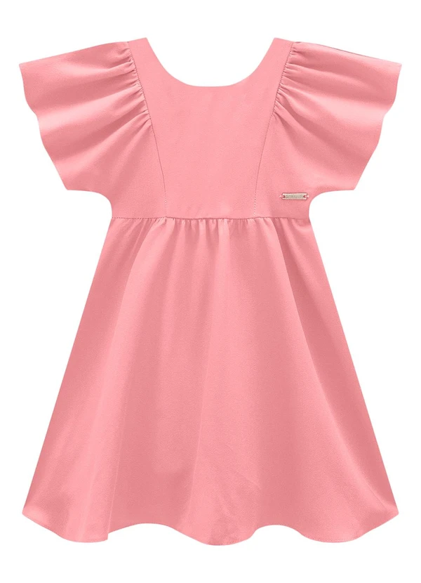 Carinhoso - Vestido Rosa Godê em Crepe