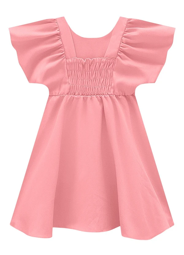 Carinhoso - Vestido Rosa Godê em Crepe 2