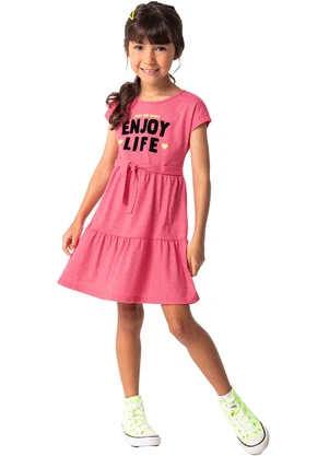 Malwee Kids - Vestido Rosa Marias Enjoy Life - MALWEE KIDS
