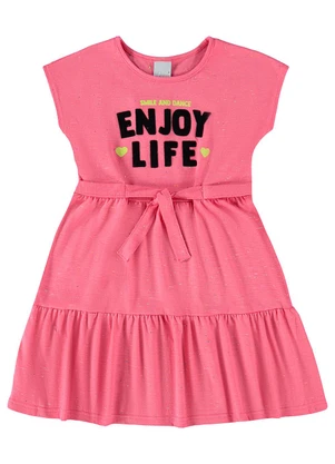 Malwee Kids - Vestido Rosa Marias Enjoy Life - MALWEE KIDS