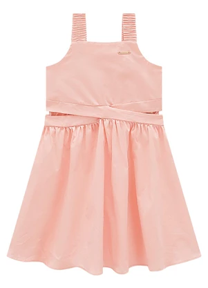 Carinhoso - Vestido Rosê Curto com Transpasse - CARINHOSO