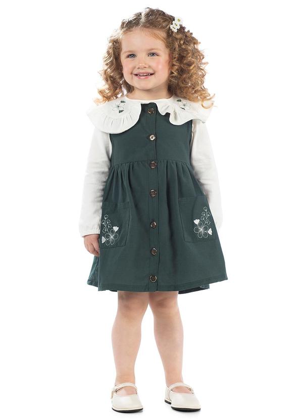 Amada - Vestido/Salopete em Plano Passa Fácil Verde