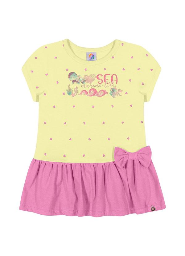 Alenice - Vestido Sea Marine Life Menina Amarelo