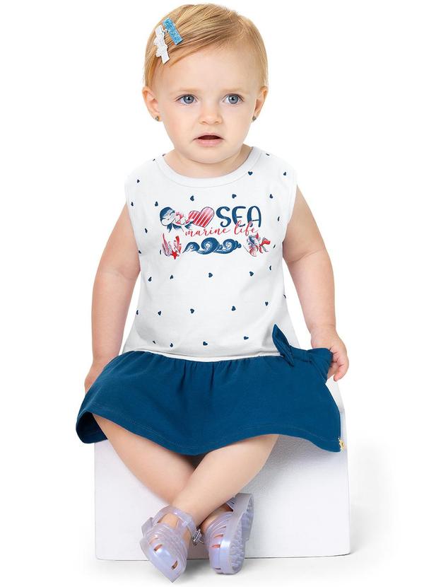 Alenice - Vestido Sea Marine Life Menina Branco