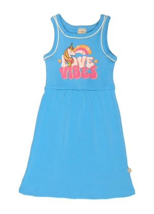 Tink Bink - Vestido sem Manga Azul - TINK BINK