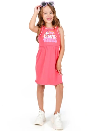 Tink Bink - Vestido sem Manga Rosa - TINK BINK