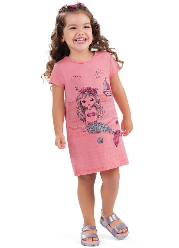 Alenice - Vestido Sereia do Verão Menina Rosa