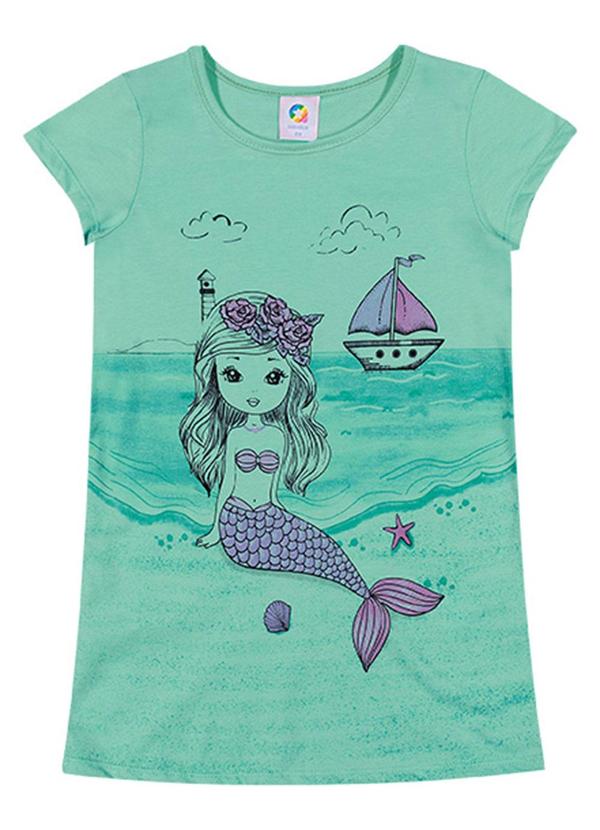 Alenice - Vestido Sereia do Verão Menina Verde