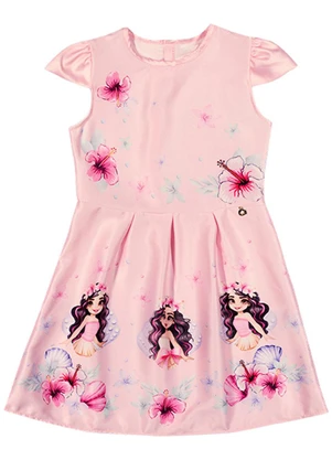 Outlet - Vestido Sonhos de Verão Menina Rosa - OUTLET