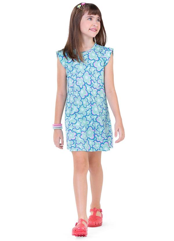Alenice - Vestido Summer Flowers Menina Azul