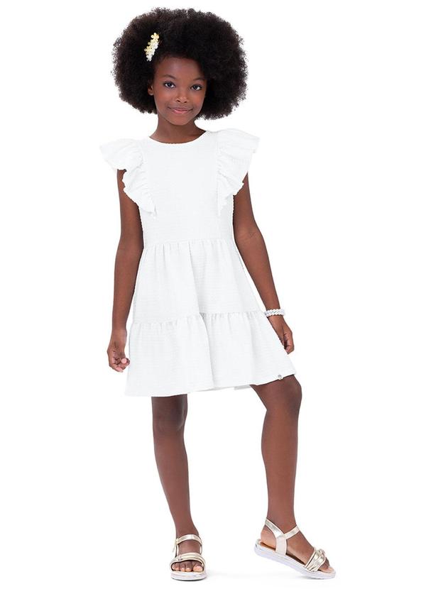 Alenice - Vestido Summer Girly Menina Branco