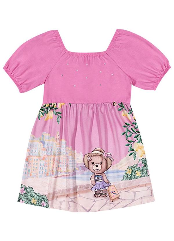 Alenice - Vestido Summer Trips Menina Rosa
