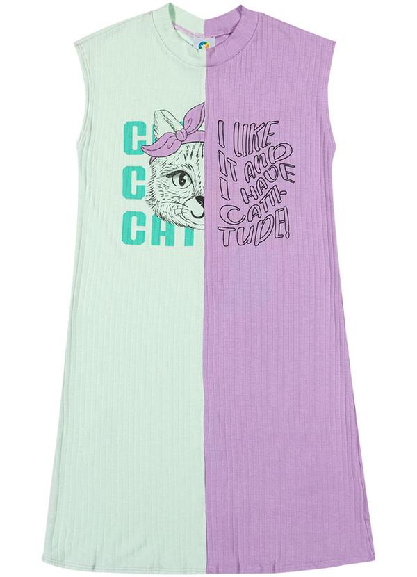 Alenice - Vestido Sweet Cat Menina Roxo 2