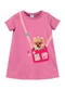 Malwee Kids - Vestido T-Shirt Cachorrinho com Bolsinha Rosa - variação: Rosa