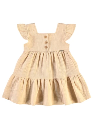 Pulla Bulla - Vestido Tecido Crepe Bege - PULLA BULLA