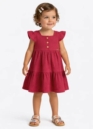Pulla Bulla - Vestido Tecido Crepe Roxo - PULLA BULLA
