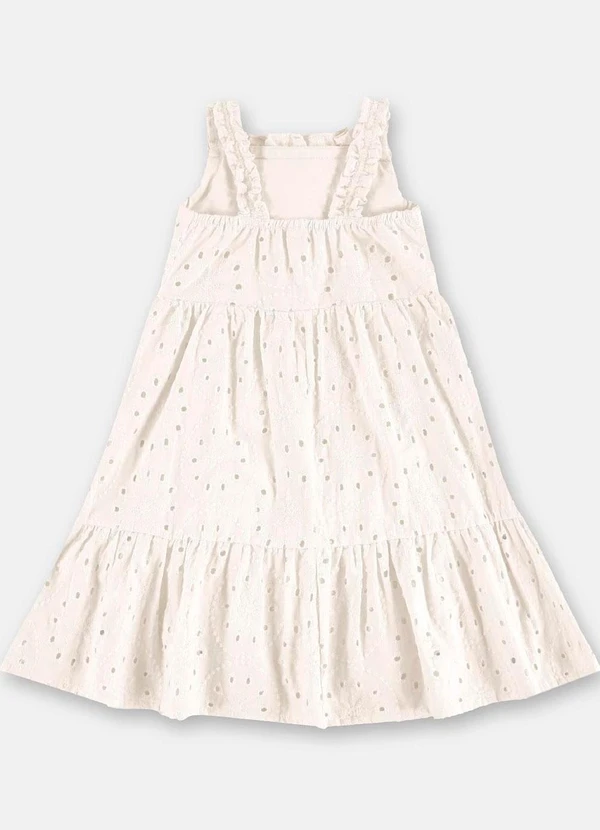 Up Baby - Vestido Tecido Laise Forrado Branco 3