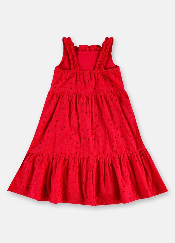 Up Baby - Vestido Tecido Laise Forrado Vermelho 3