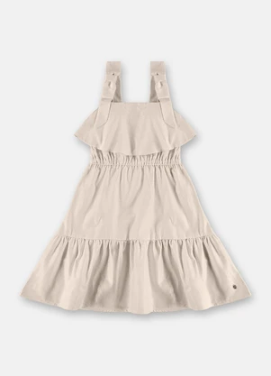 Up Baby - Vestido Tecido Linho Foil Branco - UP BABY